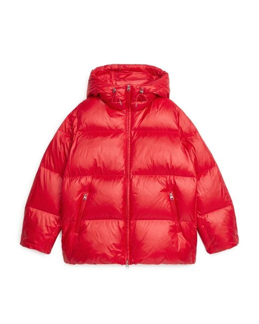 ARKET Synthetic Down Puffer Jacket in Red | Lyst UK