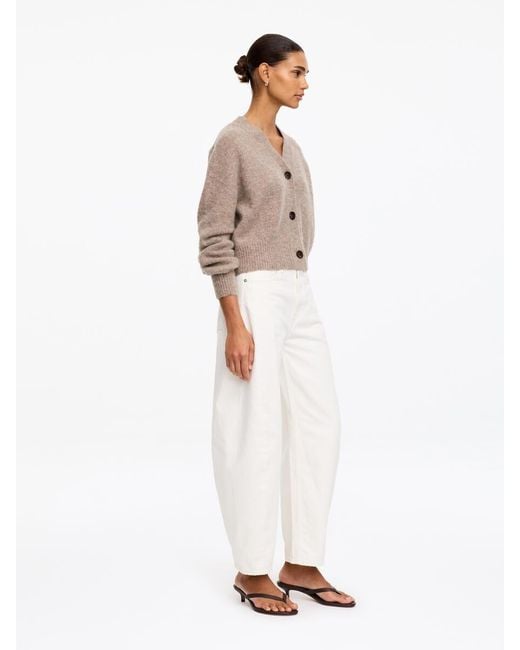 ARKET White Alpaca-Wool Blend Cardigan