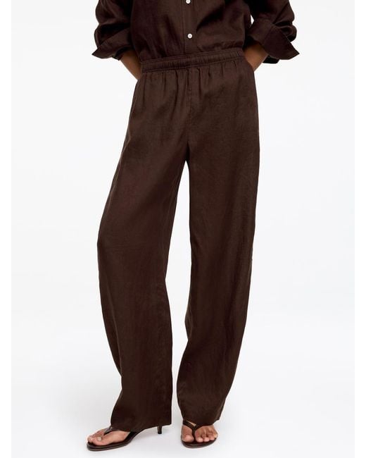 ARKET Purple Barrel Linen Trousers