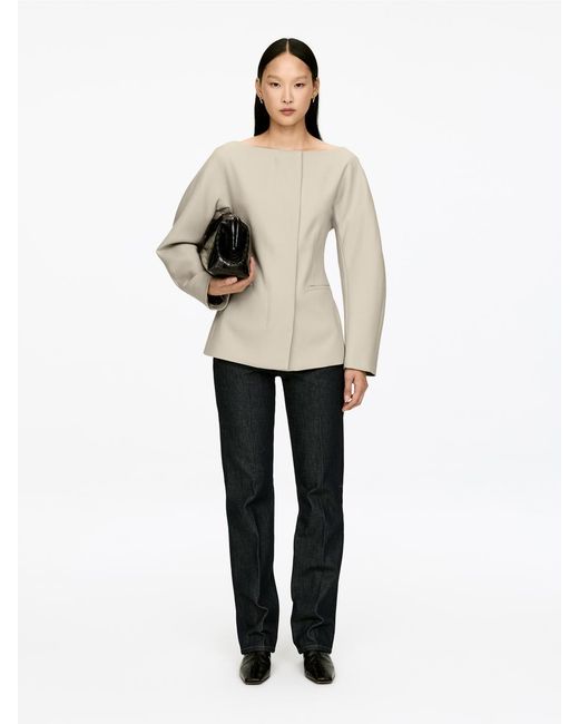 ARKET Natural Open-Neck Blazer