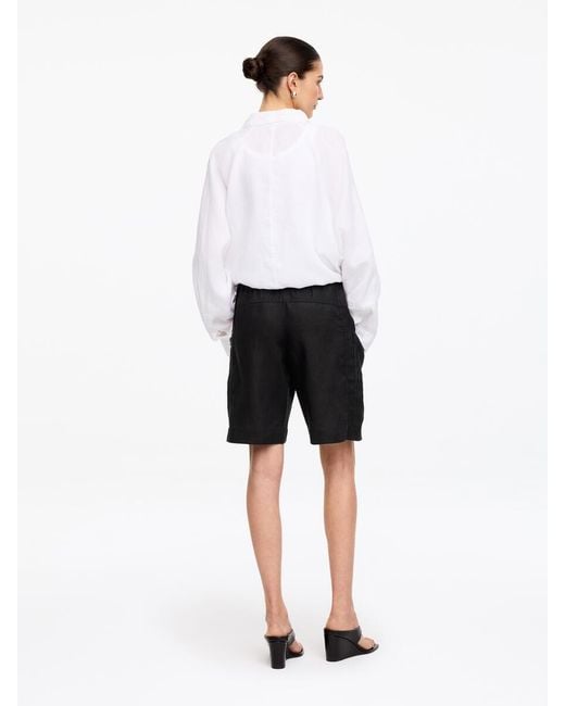 ARKET White Linen Shorts