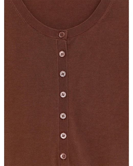 ARKET Red Cotton Henley Top