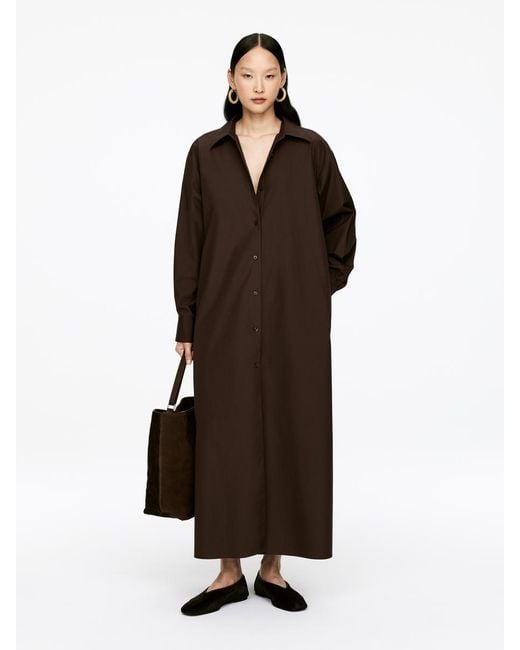 ARKET Brown Oversized Shirt Dress