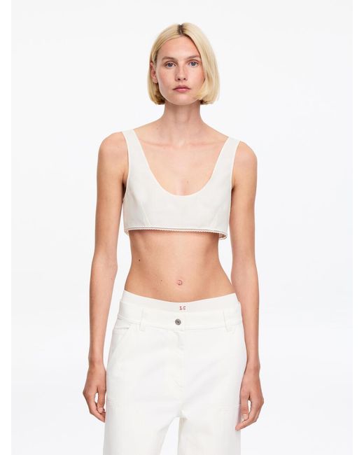 ARKET White And Laila Gohar Bralet Top