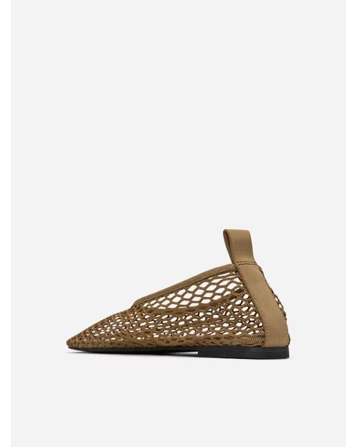 ARKET Brown Mesh Ballerina Flats