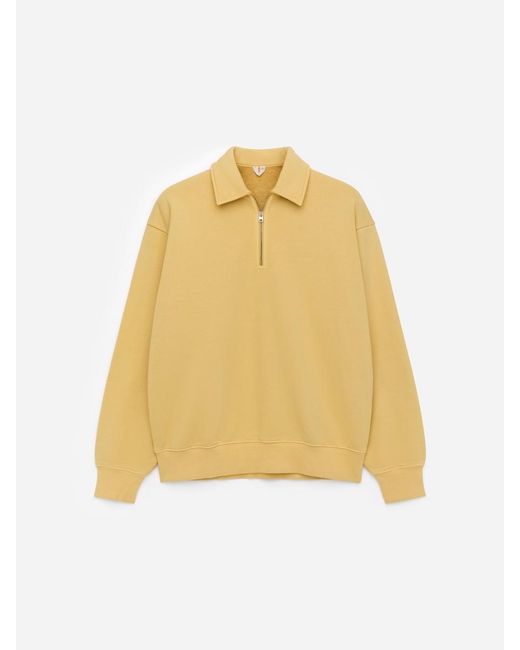 ARKET Yellow Half Zip Polo Shirt for men