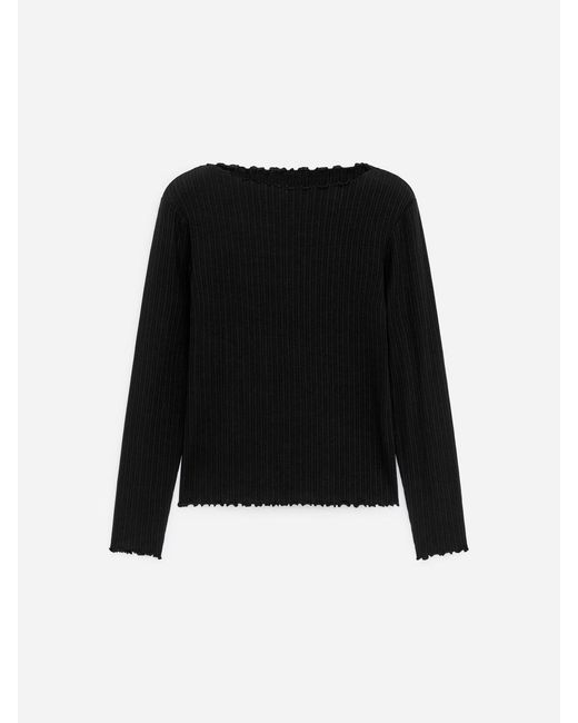 ARKET Black Boat-Neck Top