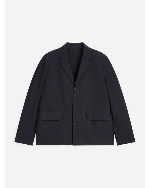 ARKET Blue Cotton Hopsack Blazer for men