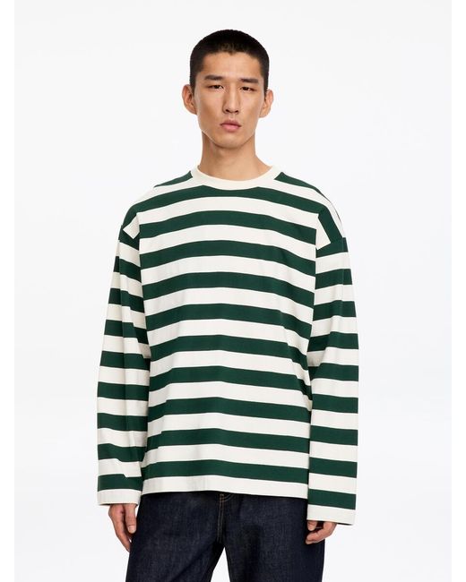 ARKET Green Relaxed Long-Sleeve T-Shirt for men