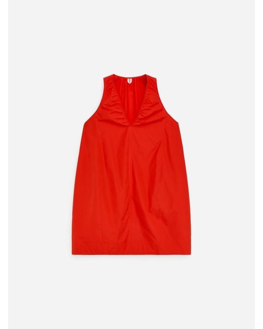 ARKET Gathered V-Neck Dress