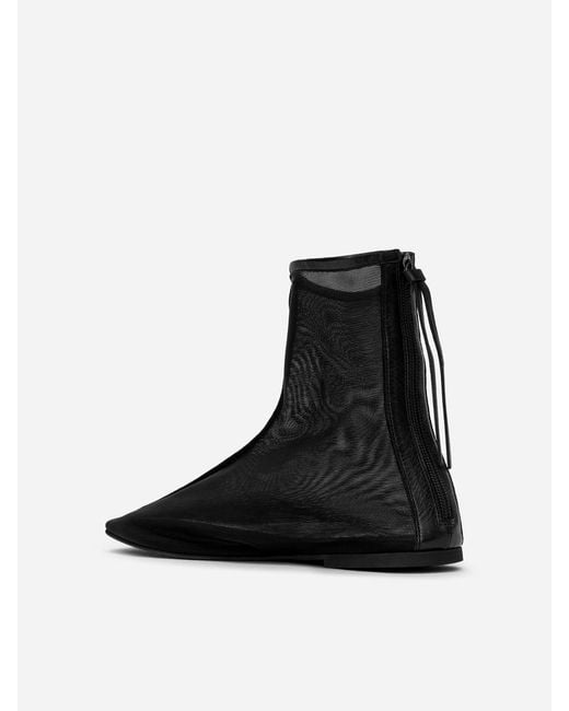 ARKET Black Mesh Boots