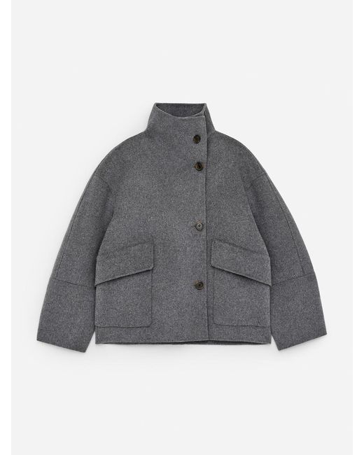 ARKET Gray Doublé Wool-Blend Jacket