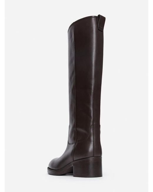 ARKET Black Leather Riding Boots