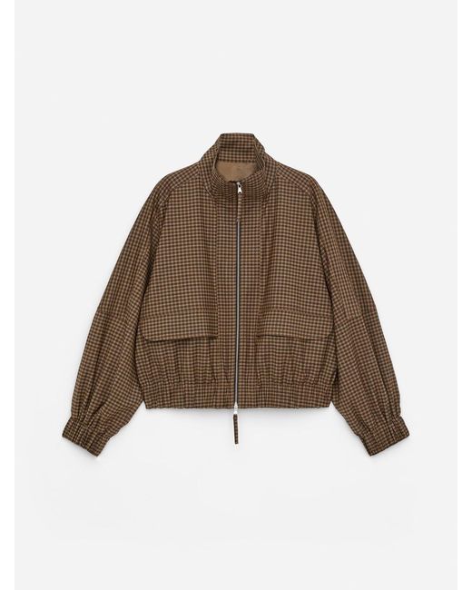 ARKET Natural Checked Zip Jacket