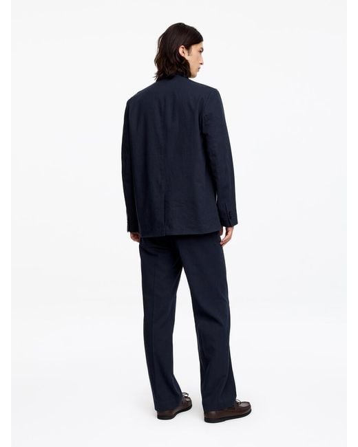 ARKET Blue Linen Blend Blazer for men