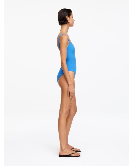 ARKET Blue Structured Swimsuit