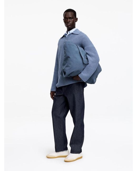 ARKET Blue Oversized Canvas Tote for men