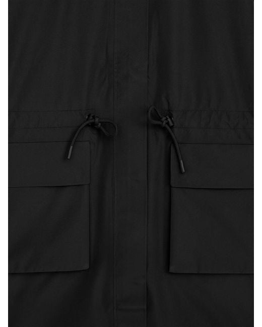ARKET Black Hooded Rain Parka