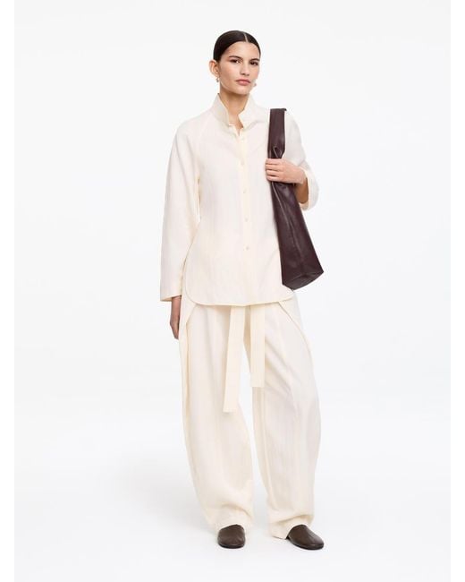 ARKET White Leather Ballet Flats