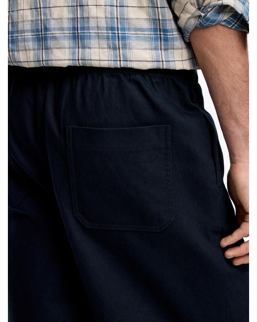 ARKET Blue Relaxed Cotton Linen Shorts for men