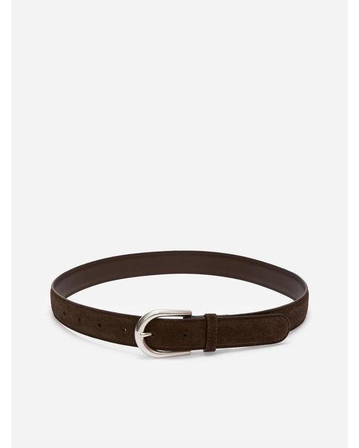 ARKET White Split Suede Belt