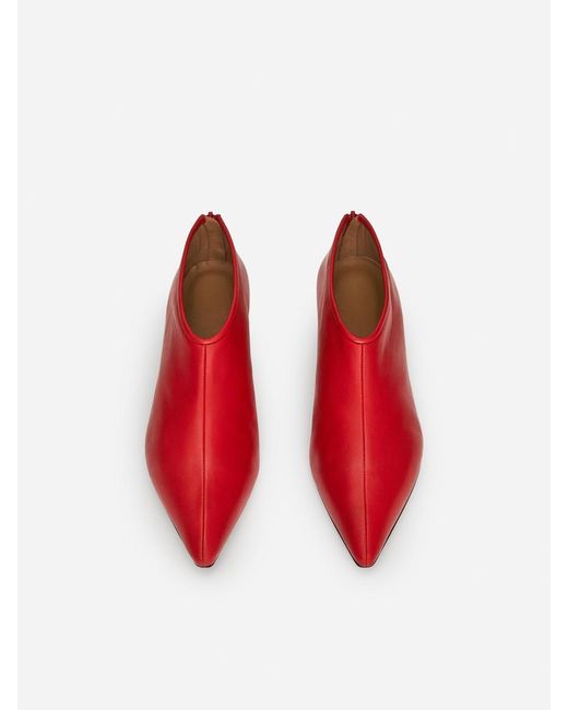 ARKET Red Leather Boots