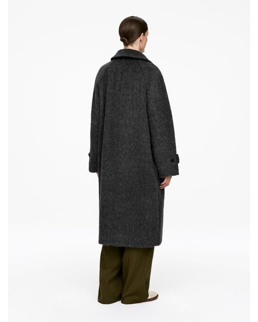 ARKET Black Mantel Aus Wolle Und Alpakawolle