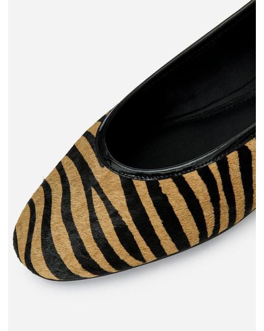 ARKET Blue Pony Hair-Effect Ballerinas