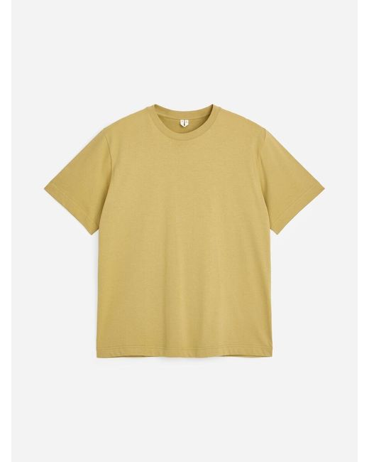 ARKET Yellow 220 Gsm Relaxed T-Shirt for men