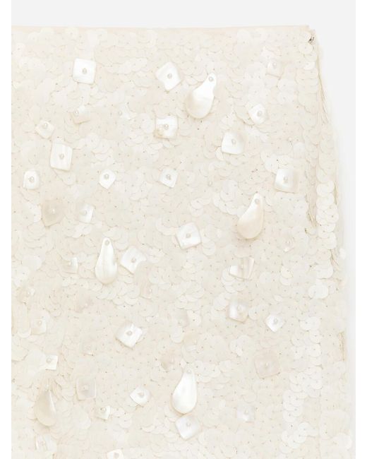 ARKET White Embellished Mini Skirt