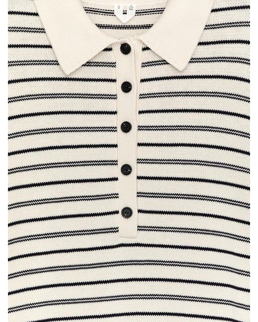 ARKET White Knitted Polo Shirt