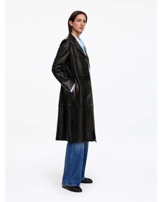 ARKET White Leather Coat