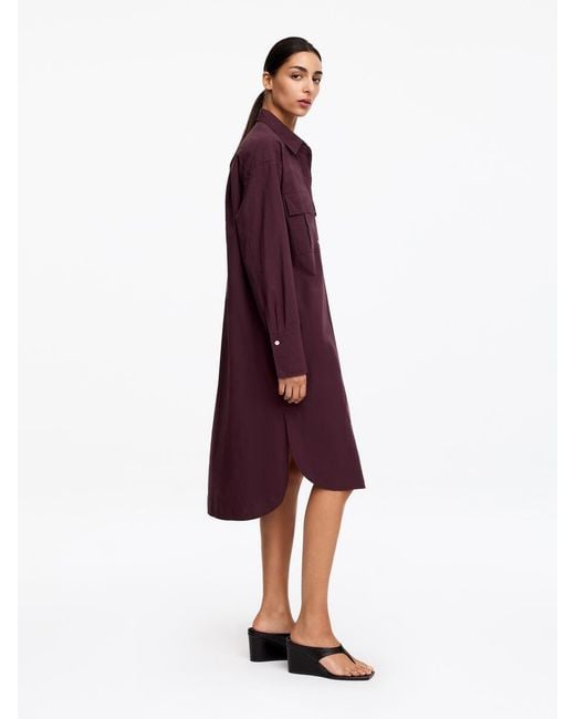 ARKET Purple Cotton Shirt Dress