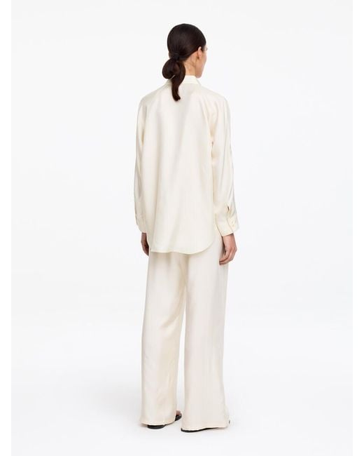 ARKET White Silk Twill Trosuers