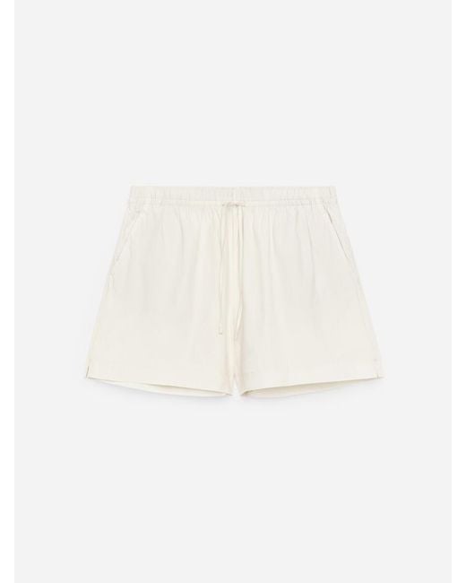 ARKET White Drawstring Poplin Shorts