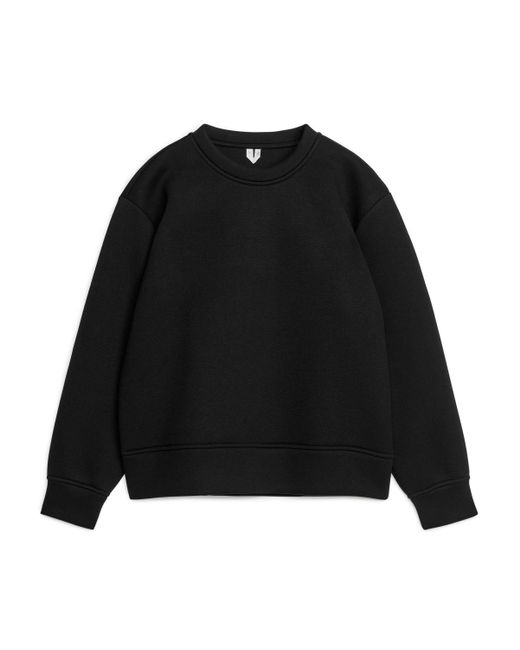 ARKET Black Scuba Sweatshirt