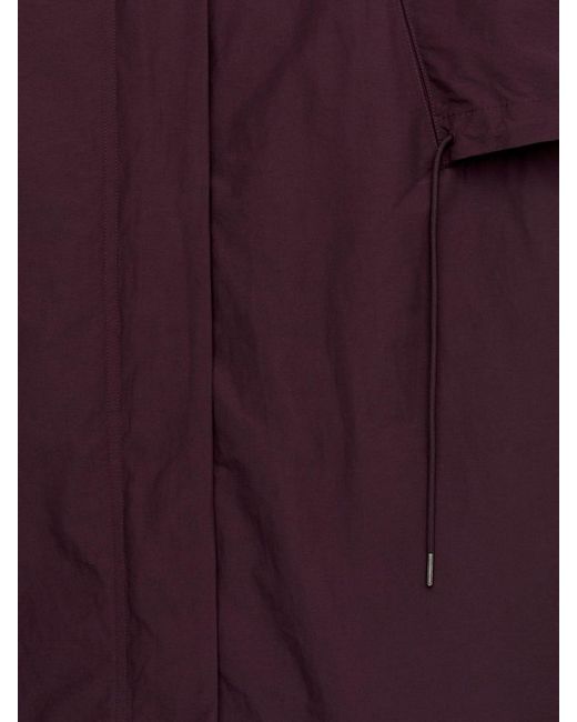 ARKET Purple Parka Mit Sturmleiste