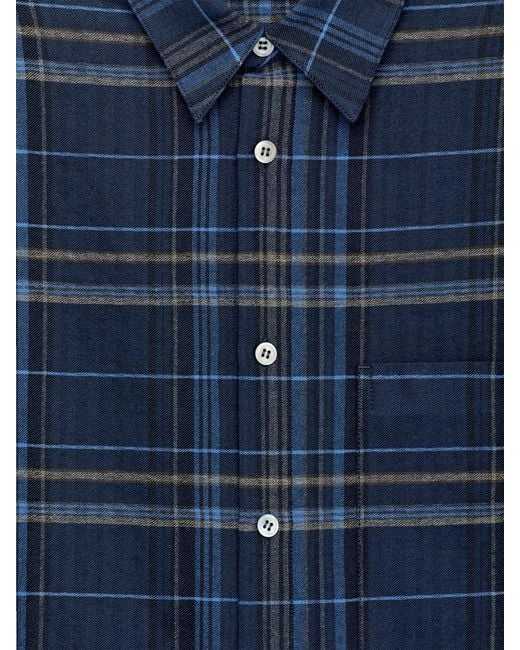 ARKET Blue Relaxed Flannel Shirt for men