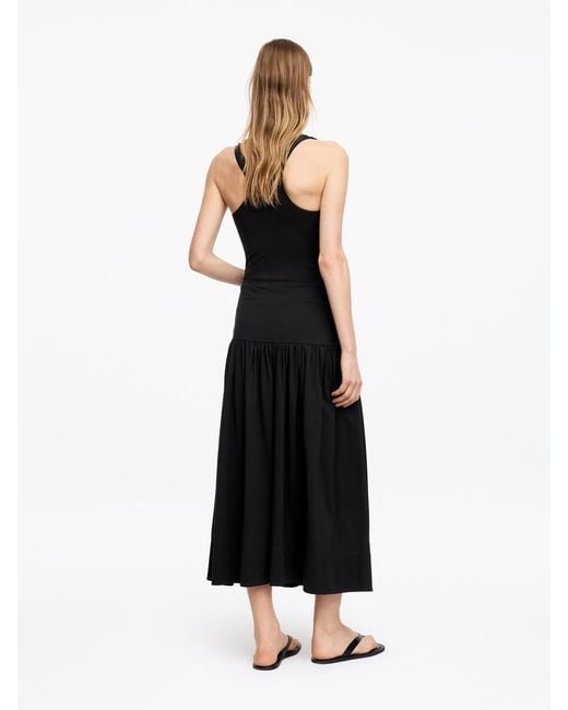ARKET Black A-Line Midi Skirt