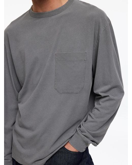 ARKET Gray Relaxed Long-Sleeve T-Shirt for men