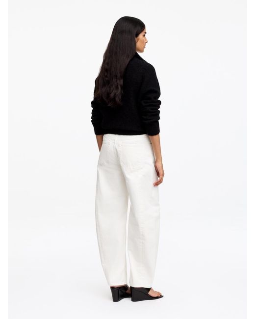ARKET White Bloom Barrel Jeans
