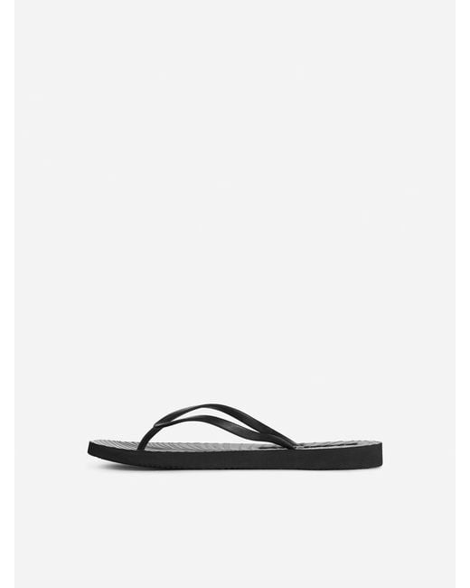 ARKET Black Sleepers Tapered Flip Flops