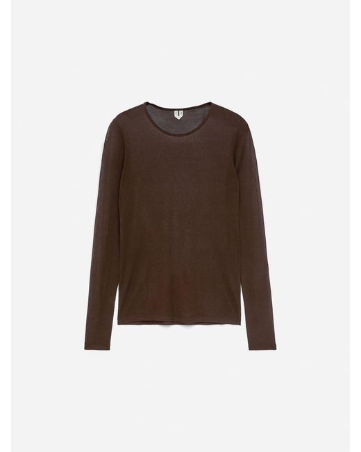 ARKET Black Slim Silk Top