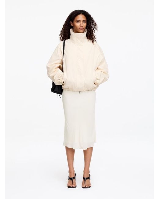 ARKET White Chiffon Midi Skirt