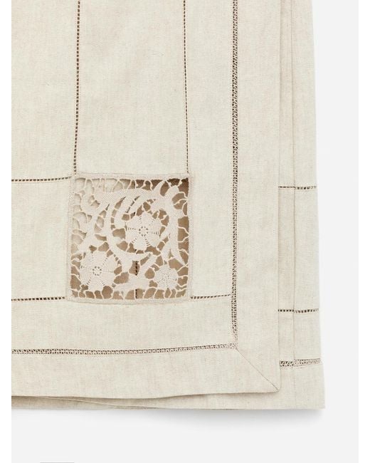 ARKET White Embroidered Wrap Skirt