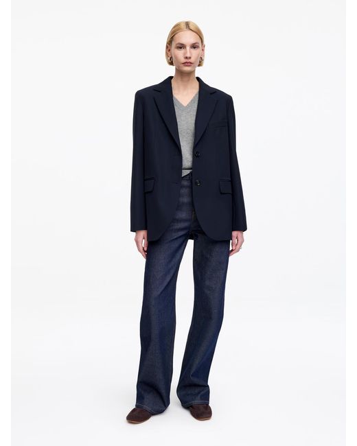 ARKET Gray Cotton-Wool V-Neck Jumper
