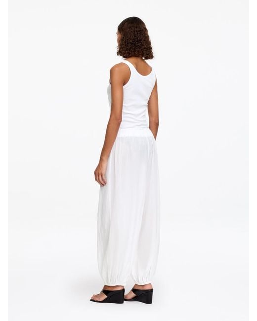ARKET White Cotton Balloon Trousers