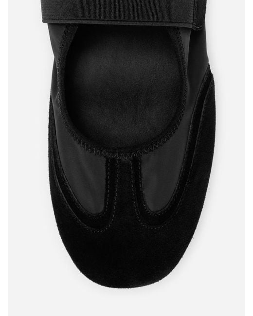 ARKET White Suede Nylon Mary Janes