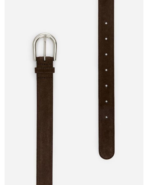 ARKET White Split Suede Belt