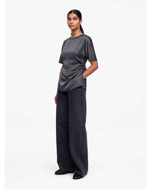 ARKET Gray Drawstring Top